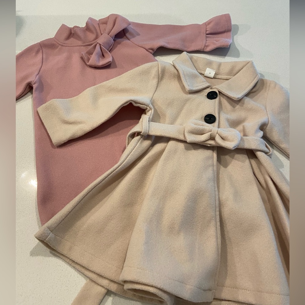 Baby girl winter dress and jacket